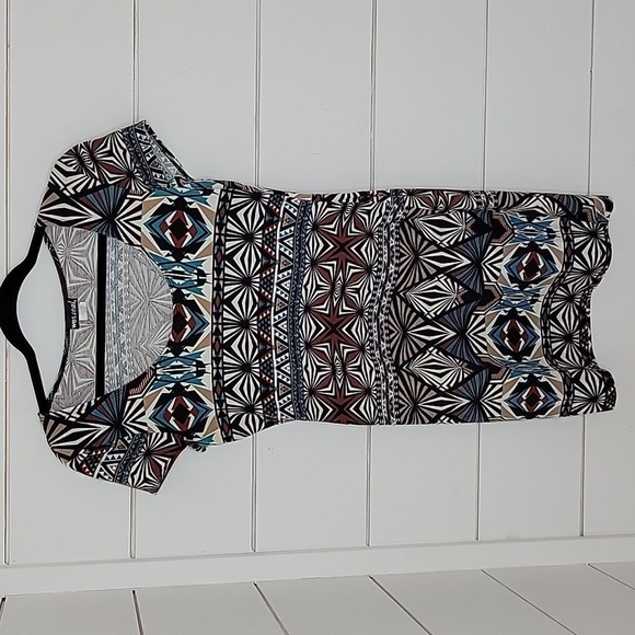 WET SEAL large Aztec-like mini dress VINTAGE Y2k 90s - Picture 1 of 4